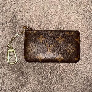 Brown and Gold Monogram Pouch